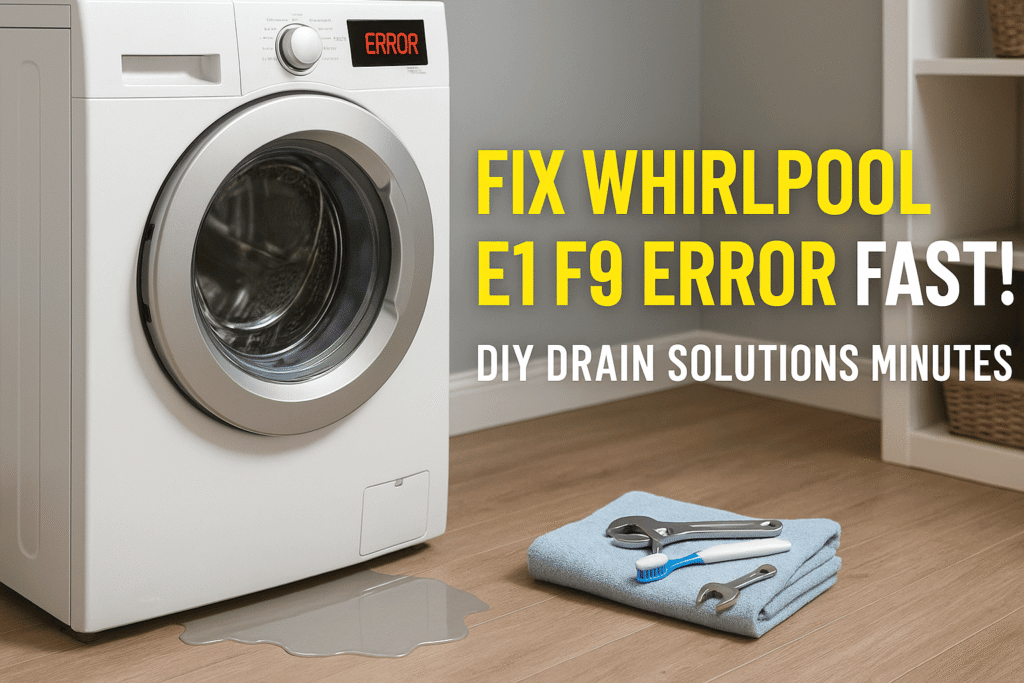 whirlpool washer e1 f9 error